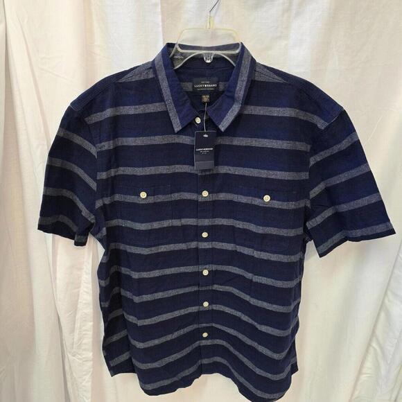 Lucky Brand‎ Men's Long Sleeve Button Up Stretch Classic Fit Size XXL NWT - Picture 1 of 9